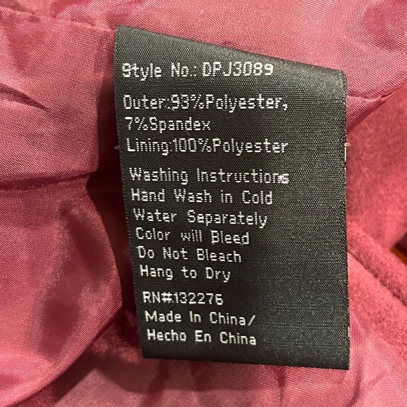 NWOT LA Coalition Burgundy Suede Vegan Leather Jacket S - Picture 8 of 9